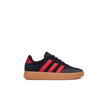 Tenisi barbati -  piele intoarsa - negru - material sintetic