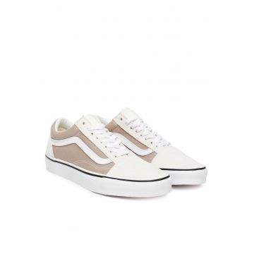 Tenisi unisex  Old Skool - piele naturala - alb