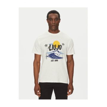 Tricou barbati  alb - bumbac