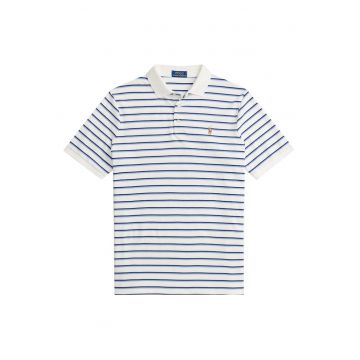 Tricou barbati -  dungi - alb si albastru - bumbac