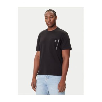 Tricou barbati  negru - model simplu -