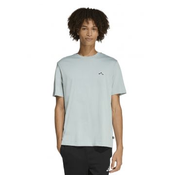 Tricou de bumbac cu detaliu grafic - Gri cenusiu
