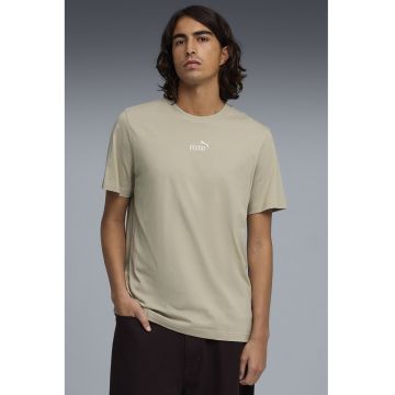 Tricou din bumbac cu detaliu logo Essentials - Bej/Maro nisip/Maro camel