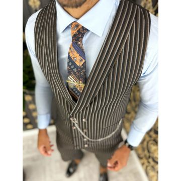 Vesta barbati eleganta slim fit bleumarin 12788