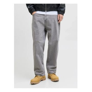 Blugi barbati ALEX - cu talie inalta si croiala Baggy fit - Gri - W34 L32