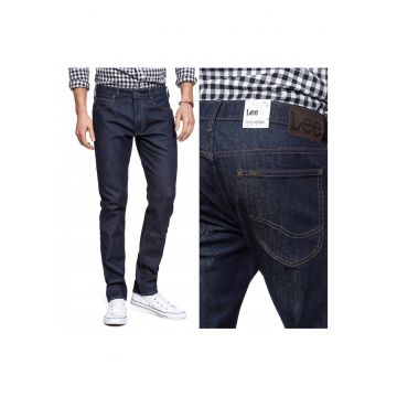 Blugi Barbati -  Luke - Slim Fit - Talie Media - Fermoar - Lungi - 5 Buzunare - Bumbac - W31-L32 US - Albastru