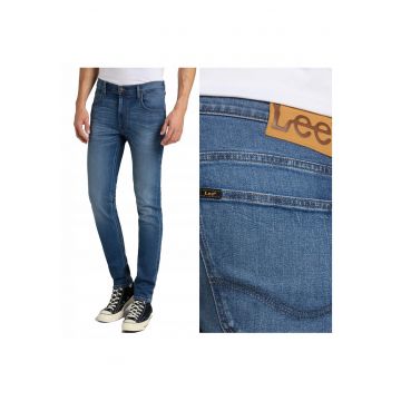 Blugi Barbati -  Luke - Slim Fit - Talie Medie - Fermoar - Lungi - 5 Buzunare - Bumbac - Elastan - 459875 - Albastru