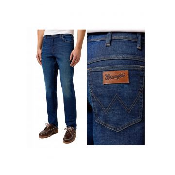 Blugi Barbati -  Texas - Slim Fit - Talie Media - Fermoar - Lungi - 5 Buzunare - Bumbac - W30-L30 US - Albastru