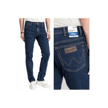 Blugi Barbati -  Texas - Slim Fit - Talie Medie - Fermoar - Lungi - 5 Buzunare - Bumbac - W30-L30 US - Albastru
