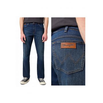 Blugi Barbati -  Texas - Straight Fit - Talie Media - Fermoar - Lungi - 5 Buzunare - Bumbac - W30-L30 US - Albastru