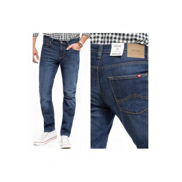 Blugi Barbati -  Vegas Slim - Slim Fit - Talie Media - Fermoar - Lungi - 5 Buzunare - Bumbac - W33-L32 US - Albastru