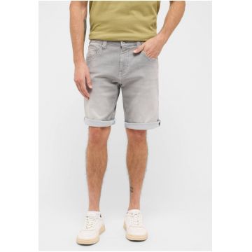 Blugi Scurti Barbati -  Chicago Shorts Z - Slim Fit - Talie Medie - Fermoar - Scurti - 5 Buzunare - Bumbac - Elastan - Marimea W32 - Gri Deschis