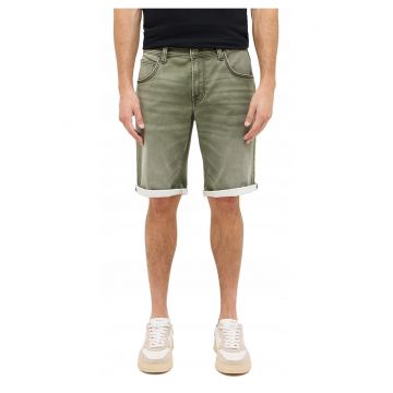 Blugi Scurti Barbati -  Chicago Shorts Z - Slim Fit - Talie Medie - Fermoar - Scurti - 5 Buzunare - Bumbac - Elastan - W32 - Verde