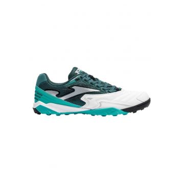 Ghete de fotbal  Cancha 2602 Turf alb-verde - constructie usoara - talpa durabila - set pentru gazon artificial