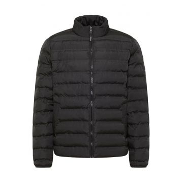 Jacheta Barbati -  Creston - Regular Fit - Guler Inalt - Fermoar - Maneci Lungi - 2 Buzunare - Poliester - M INTL - Negru