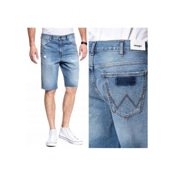 Męskie szorty jeansowe  DENIM SHORT - Albastru