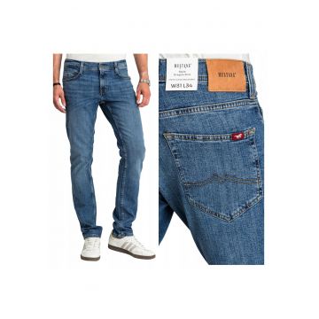 Oregon Slim Fit Męskie Spodnie Jeans Dopasowane Zwężane - Albastru