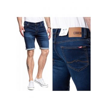 Pantaloni barbati -  sort jeans - albastru -