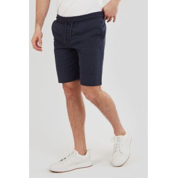 Pantaloni scurti de trening cu croiala regular-fit si snur Delon - Bleumarin