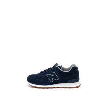Pantofi sport de piele intoarsa si material textil 574