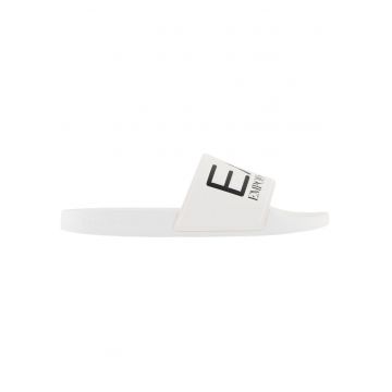 Papuci  EA7 Logo slides 61229 - Alb/Negru