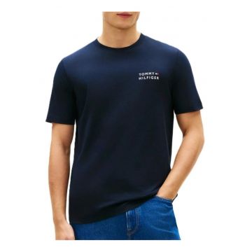 Tricou barbati  BRAND LOVE EMBRO STACK TEE - Bumbac - Albastru - Albastru