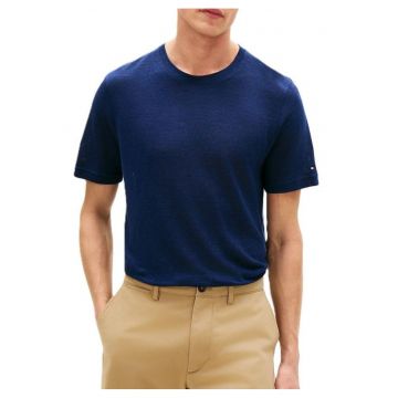 Tricou barbati  DC LINEN TEE - Bumbac - Albastru - Albastru