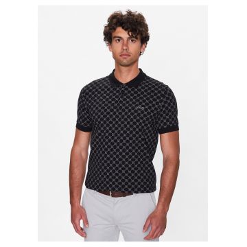 Tricou barbati -  negru - 95% bumbac - 5% elastan
