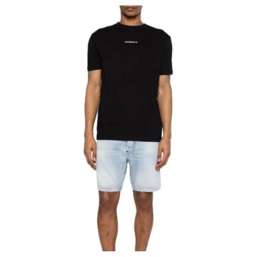 Tricou barbati  T-SHIRT SEIPONE - Bumbac - Negru - Negru