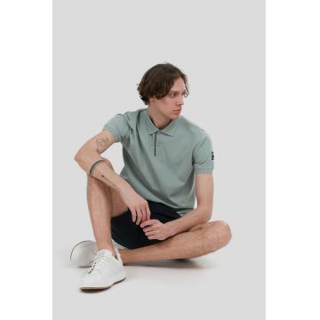 Tricou polo uni Insignia - Verde pal