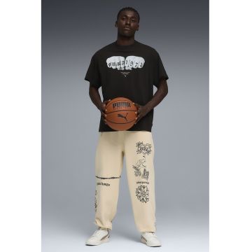 Tricou supradimensionat pentru baschet Swish N' Ink I - Negru