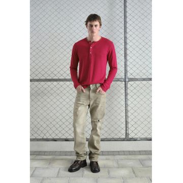 Bluza barbati -  Comfort Fit - elastic - rosu - amestec poliester-viscoza -