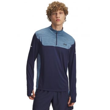 Bluza de trening cu guler cu fermoar pentru fitness - Albastru pastel/Albastru inchis