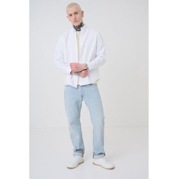 Camasa relaxed fit de bumbac Authentic - Alb