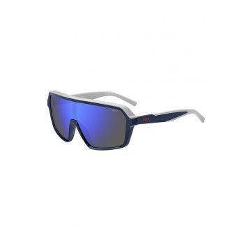 Ochelari de soare shield cu logo - Alb murdar/Albastru