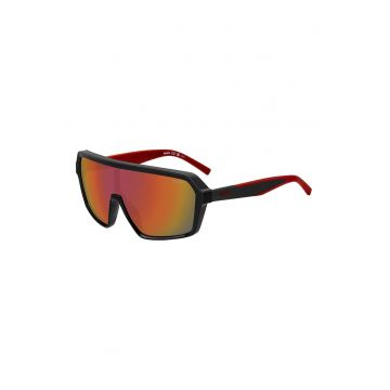 Ochelari de soare shield cu logo - Rosu/Negru
