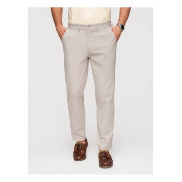 Pantaloni Chino Barbati Bumbac Elastic Croiala Regular - Bej