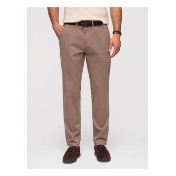 Pantaloni Chino Barbati Bumbac Elastic Croiala Regular - Maro