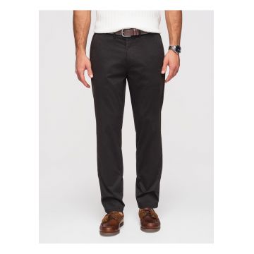 Pantaloni Chino Barbati Bumbac Elastic Croiala Regular - Negru