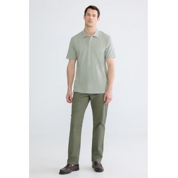Pantaloni chino din amestec de bumbac - Sage Green