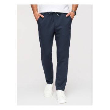 Pantaloni Regular Fit Bumbac Elastic Pantaloni Casual de Barbati - Albastru inchis