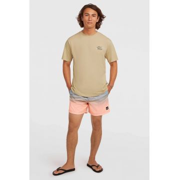 Pantaloni scurti cu model si talie ajustabila - Albastru pastel/Roz pastel