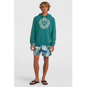 Pantaloni scurti de baaie cu model tropical - Albastru royal/Albastru deschis