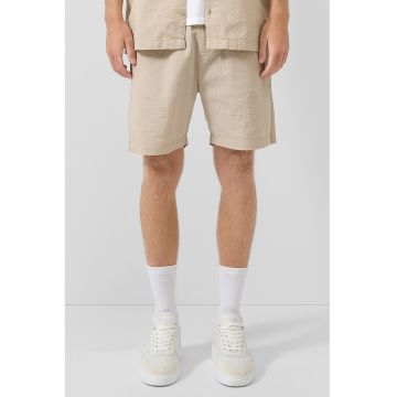 Pantaloni scurti din bumbac cu aspect texturat