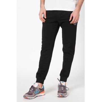 Pantaloni sport de bumbac cu snur de ajustare Gordon - Negru