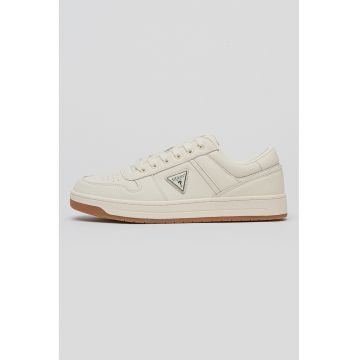 Pantofi sport low-cut din piele - Alb fildes