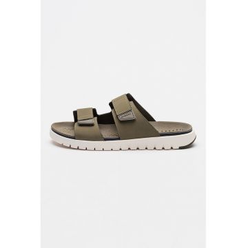 Papuci cu logo discret - Sage Green