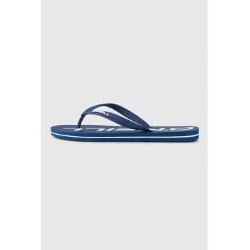 Papuci flip-flop cu logo - Albastru inchis