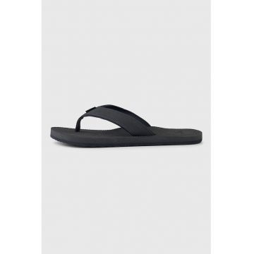 Papuci flip-flop cu logo - Negru stins