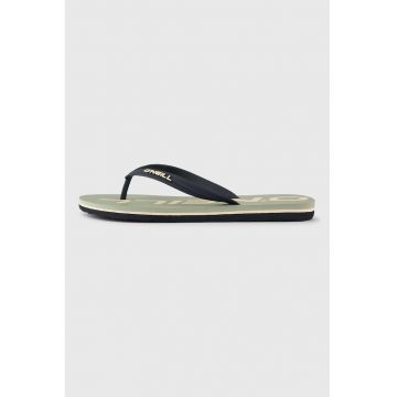 Papuci flip-flop cu logo - Verde inchis/Verde deschis